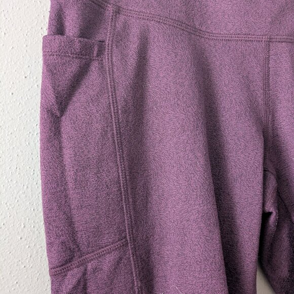 Burgundy mix leggings w/pockets - Picture 2 of 5